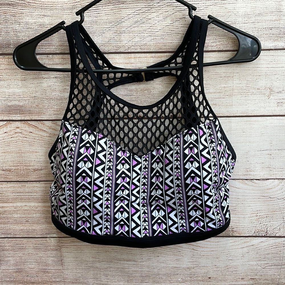 SWIMSUITS FOR ALL SWIM SEXY BIKINI TOP IN BLACK PRINT